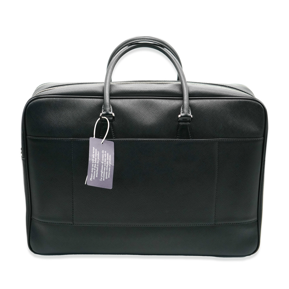 Prada Black Saffiano Leather Briefcase - Picture 3 of 7